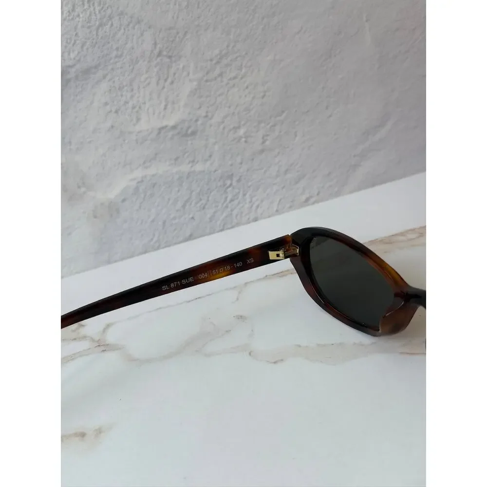 NEW Saint Laurent SL871 Sue Havana Brown Cat Eye Sunglasses